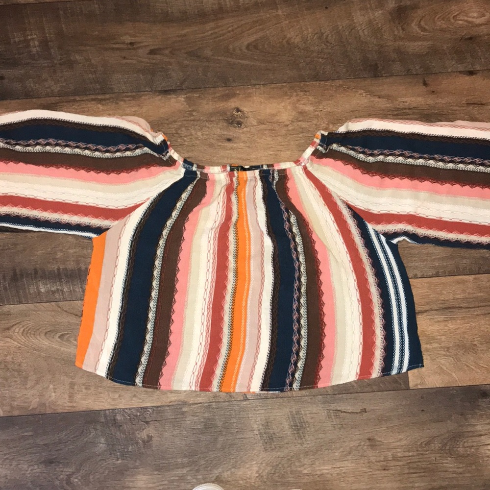 Off-the-shoulder crop top
